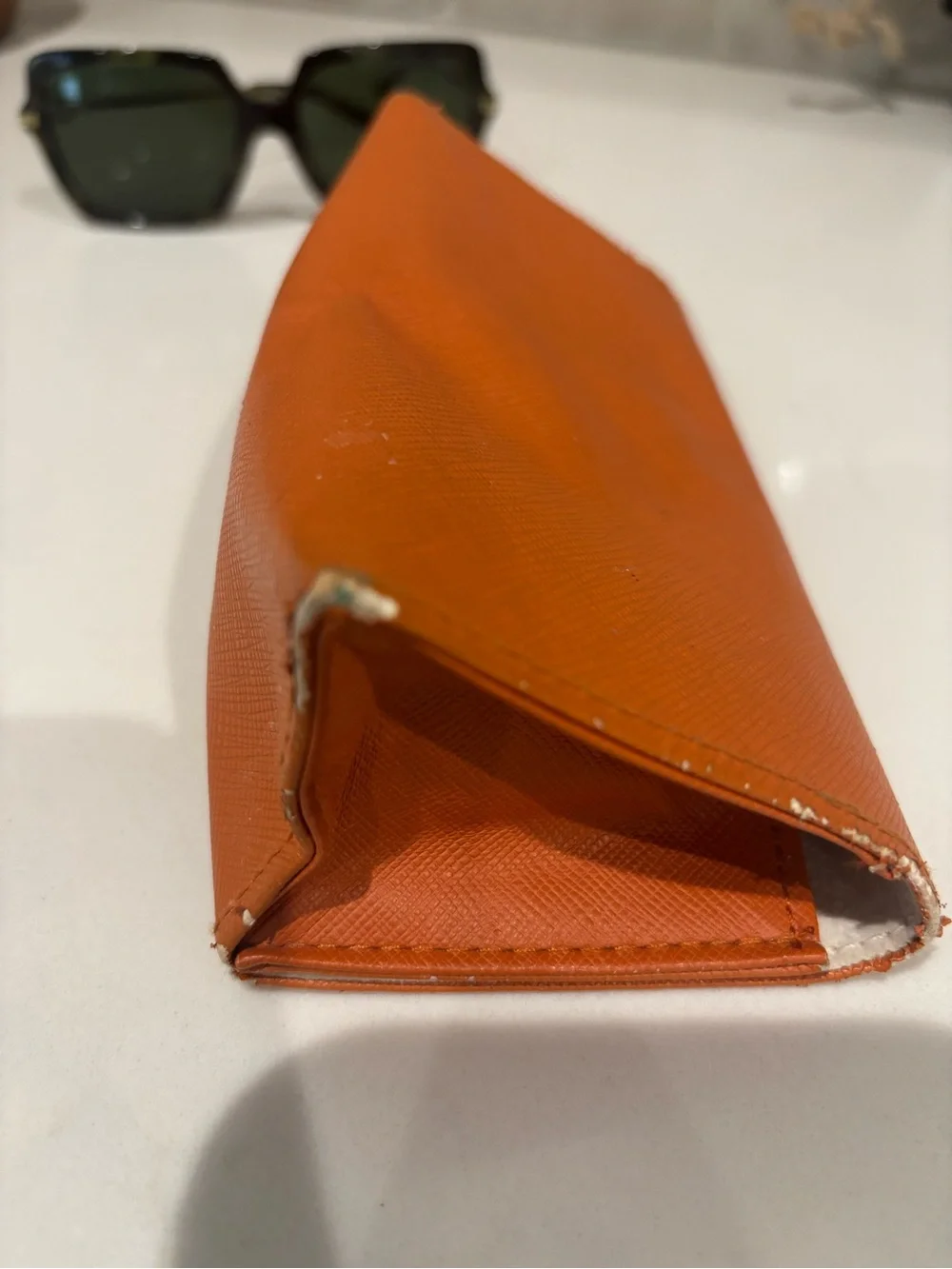 Tory Burch Black Tortoiseshell Square Sunglasses with Orange Case